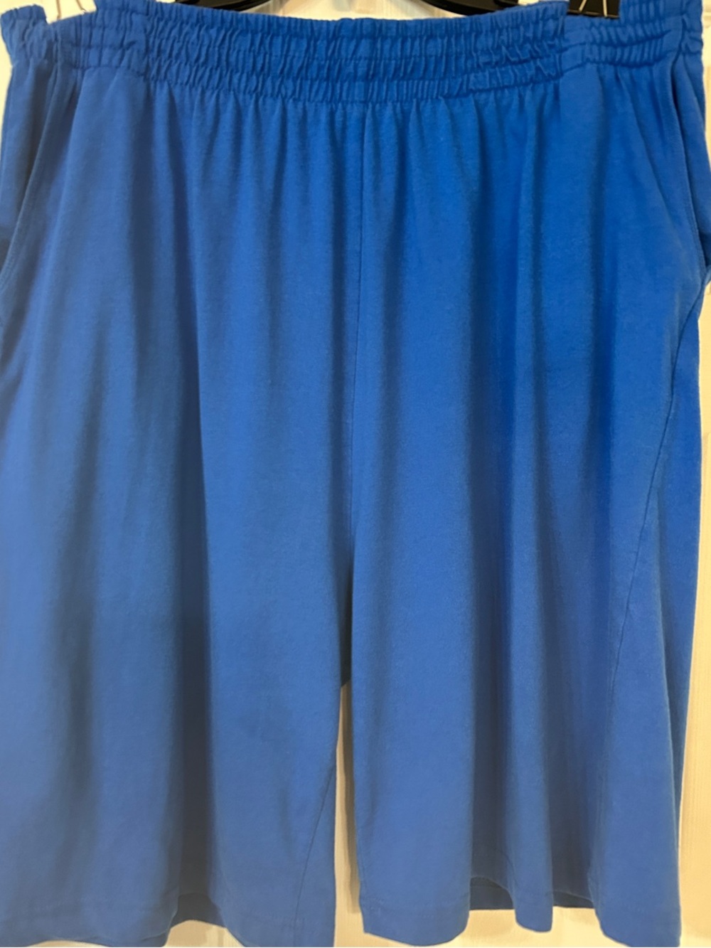 Woman Within Bright Blue Athletic Shorts with Elastic Waist